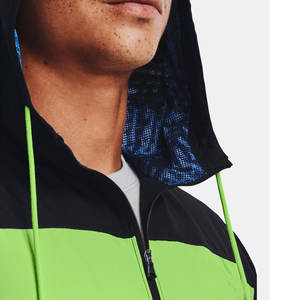 Bloc de couleur hommes hiver sweats à capuche logo personnalisé sweat 2022 veste tempête Sport style coupe-vent - Product Image 1