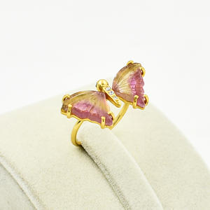 Bague de mariage ethnique en argent sterling 925 avec pierre précieuse multi-tourmaline naturelle pour femme, cadeau en argent en gros - Product Image 3