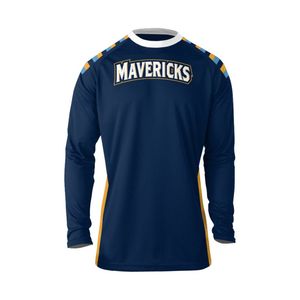 เสื้อยืดแบตมินตันแขนยาวสำหรับผู้ชายเสื้อยืดพิมพ์ซับลิเมชันแขนยาว - Product Image 1