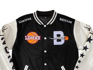 2023 personnalisé noir Baseball Letterman Varsity veste pour hommes haute qualité laine cuir manches Chenille broderie OEM disponible - Product Image 4