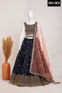 ชุดเดรสจีออเจ็ตต์ลีเฮงกาสำหรับผู้หญิงชุดเดรสโบลีสวมใส่แบบชนเผ่าอินเดียพร้อมลายปักเลื่อม - Product Image 6