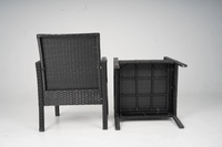 Ensemble de table et chaises de patio en rotin de luxe PHU LINH PLW-PATIO4PCS, 4 places, avec coussins de siège de 5 cm, design moderne, pour extérieur, hôtels et parcs.