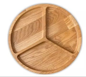 Le plus récent plat rond élégant et assiette plateau de service taille personnalisée en bois naturel conception Simple pour un usage domestique vaisselle de luxe - Product Image 1