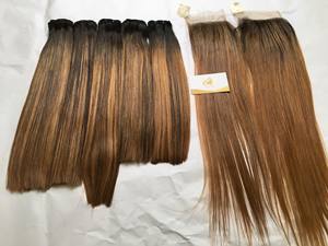 ใหม่2024ผมต่อ100% เหมือนผมมนุษย์ผมต่อจากเวียดนามสีอ่อนสำหรับวิกผมตรงเป้าหมาย - Product Image 6