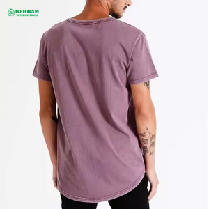 T-shirts pour hommes de haute qualité en gros, 100 % coton biologique, col rond, coupe ample, écologiques, délavés à l'acide, séchage rapide, vêtements tendance - Product Image 5