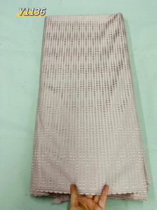 Disponibile Ultima Moda Tessuto in Pizzo Nigeriano Blu per Matrimoni, Pizzo Polacco per Abiti da Sposo - Product Image 3