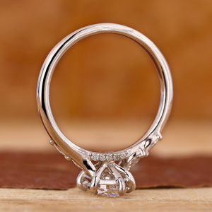 Anillo de Compromiso con Diamante Marquesa Holandés para Mujer, 1/4 de Quilate, Diamantes Cultivados en Laboratorio de Color Fantasía D F, Corte Antiguo Certificado - Product Image 3