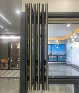 Chuyên nghiệp tùy chỉnh nhôm Bifold Windows năng lượng hiệu quả gấp cửa sổ kính gấp cửa sổ gấp