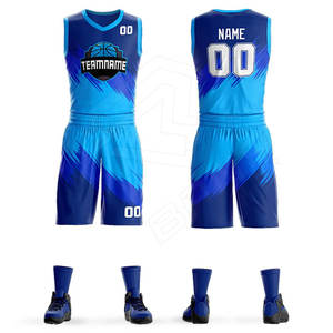 Meilleure vente grande taille ensemble d'uniformes de basket-ball d'été pour hommes short de haute qualité imprimé par sublimation personnalisable et respirant - Product Image 1