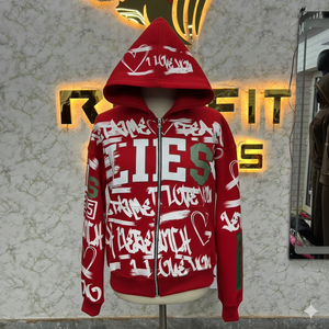 Sweat à capuche tendance avec fermeture éclair, fabricant professionnel, sweat à capuche avec fermeture éclair en strass, vintage, lavé, sweat à capuche en molleton pour homme, streetwear - Product Image 1