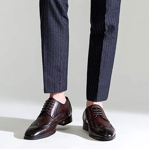 Fashion Design Fancy Leather Made Oxfords <b>Shoes</b> Wedding Wear Groom Office Stylish Laces up Custom Leather Dress <b>Shoes</b> for Males - Product Image 5
