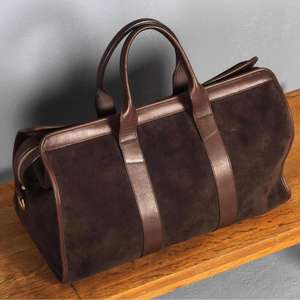 Vintage Genuine Leather Unisex Lightweight Durable Travel Handbag with Zipper Closure Adjustable Strap Camping Picnic Characters - Product Image 5