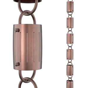 Chaînes de pluie en métal artisanal, gouttières, descente d'eau pour la maison et le jardin, finition cuivre décorative, chaînes de pluie en forme de tasse - Product Image 6