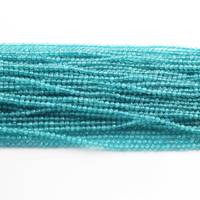 Lot de perles rondes en apatite bleue naturelle de 3mm pour la fabrication de bijoux au prix d'usine.