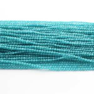 Lot de perles rondes en apatite bleue naturelle de 3mm pour la fabrication de bijoux au prix d'usine. - Product Image 2