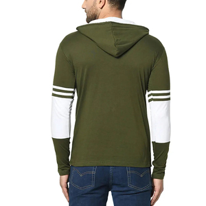 Sweat à capuche slim fit pour homme en tissu français de haute qualité, avec logo personnalisé, design hivernal coloré, broderie, compression - Product Image 5