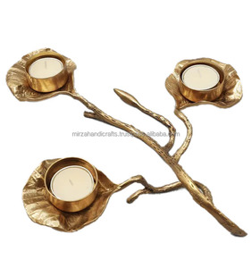 Candelabro de flores de diseño, soporte de vela de Metal hecho a mano, utilizado como decoración moderna o rústica, artesanal - Product Image 3