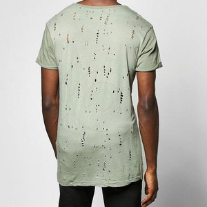 Camiseta de Alta Calidad con Bordado Desgastado para Hombre, Camiseta Ligera con Bordado Desgastado, Camiseta con Bordado Desgastado de Color Personalizado - Product Image 3