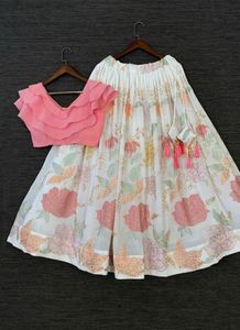 Desgaste ocasional Georgette con hilo y lentejuelas Trabajo Niños Lehenga Choli Fabricante y proveedor de Surat - Product Image 5