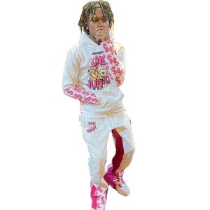 Chándal personalizado respetuoso con el medio ambiente para hombre de talla grande, vaquero lavado Vintage, ajuste holgado, reversible, ligero para invierno - Product Image 4