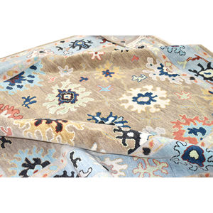 Ensemble de tapis Oushak en laine de coton à fleurs modernes faits à la main, tapis indiens tissés de chameau mur à mur pour la maison hôtels rembourrés lavables - Product Image 5