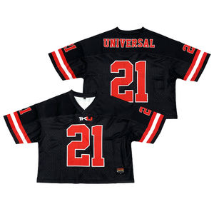 Camiseta de fútbol americano de alta calidad, camisetas de fútbol personalizadas para hombre, camiseta recortada transpirable de malla, camiseta de fútbol de talla americana con ajuste de buey - Product Image 1