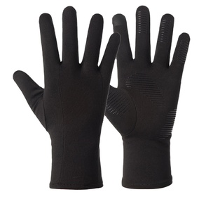 Touchscreen Custom Anti Slip Silicone Gel Winter <b>Thermal</b> Warm <b>Fleece</b> Lining High Quality Needle Detection Running Cycling Gloves - Product Image 3