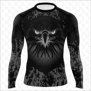 Camisa deportiva de manga larga para hombre, Camiseta deportiva de surf UV 50 Playera Skull Skeleton Printing Rash Guard de secado rápido transpirable Rash Guard para hombres - Product Image 3