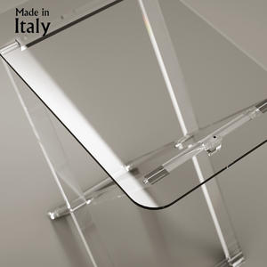 Mister X Design Table d'appoint moderne transparente en acrylique écologique réglable pliable pour appartement hôtel meubles de salon - Product Image 3