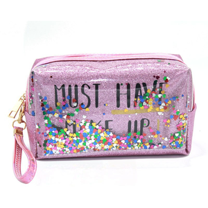 Bolsa de almacenamiento de arena movediza, bolsa de cosméticos de PVC, bolso de moda para mujer, bolsa de cosméticos de moda transparente - Product Image 4