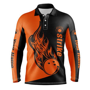 Polo de bowling à manches courtes en polyester 100% imprimé à séchage rapide, sublimation, hommes, best-seller, service OEM, qualité supérieure, personnalisé - Product Image 1