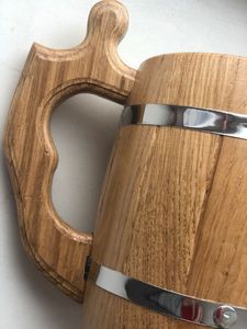 Taza de cerveza de madera para beber redonda cuadrada personalizada con almacenamiento extra grande con forma múltiple sólida para Navidad - Product Image 6