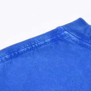 T-shirt bleu vintage oversize unisexe avec logo personnalisé, impression numérique, col rond, meilleure qualité, nouvel arrivage - Product Image 4