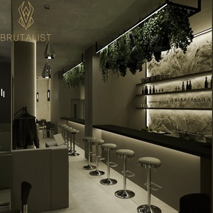 Tùy chỉnh thiết kế mới nhà sản xuất LED quầy bar quán cà phê Thanh Thủy tinh thiết kế hộp đêm đồ nội thất thanh bảng thiết kế - Product Image 1