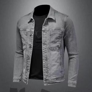 Veste en jean classique pour hommes haut de gamme Street Style automne nouveauté mince longueur régulière - Product Image 3