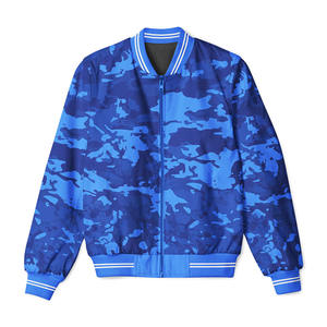 Blouson aviateur en satin de haute qualité pour hommes Design de camouflage d'affaires personnalisé avec col montant et logo avant Style coupe-vent mince - Product Image 5