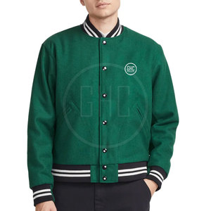 Veste d'hiver pour homme en gros personnalisée avec option col montant, design Lettermen, coton/laine, écologique et à séchage rapide - Product Image 2