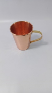Tasse en cuivre de style moderne, Design martelé, tasse en cuivre 100% naturel, chope à bière - Product Image 2