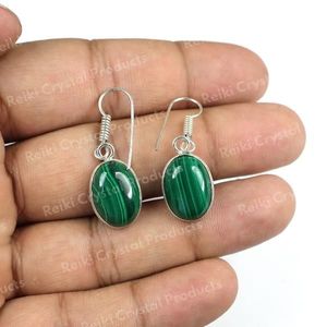 Anillos de Boda Vintage de Plata de Ley con Engaste de Malaquita Verde Natural de Ágata Soha, Joyería para Mujer, Regalos en Oferta - Product Image 1