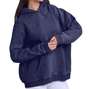 Sudaderas con capucha para mujer de buena calidad, diseño personalizado básico, mezcla de algodón, ajuste cómodo, sudaderas con capucha para mujer - Product Image 3