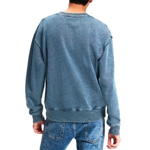 Sweat-shirt en coton 100% délavé à l'acide personnalisé en gros, broderie vieillie de haute qualité, fabriqué par HS 2026 - Product Image 2