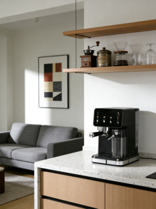 20 Bar Electric Espresso <b>Coffee</b> <b>Maker</b> 1350W Automatic Milk Frothing System Professional with LCD Display for Outdoor Use - Product Image 1