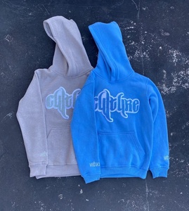 Venta al por mayor de fabricación de logotipo personalizado Chenille bordado suéter con capucha pulóver de gran tamaño Unisex Chenille bordado Sudadera con capucha - Product Image 5