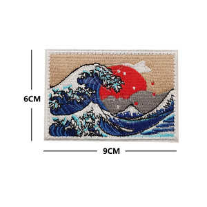 แผ่นผ้าปักลายทำจากผ้าฝ้ายโพลีเอสเตอร์ราคาถูกแผ่นปะติดดีไซน์ใหม่ - Product Image 3