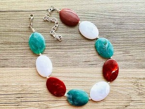 Collar Clásico de Cuentas Acrílicas Multicolores para Mujer, Cadena de Cuerda, Venta al por Mayor desde India - Product Image 2