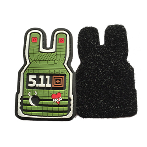Fornitore diretto su misura 3D PVC distintivo in gomma morbida Patch navali zaino in PVC cappello toppa autoadesiva - Product Image 2