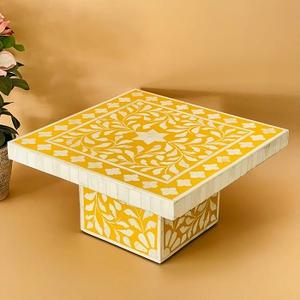 Soporte de pastel con incrustaciones de hueso de fábrica directa de alta calidad para decoración del hogar, fiestas de boda, platos de Venta caliente, torres de servicio - Product Image 3