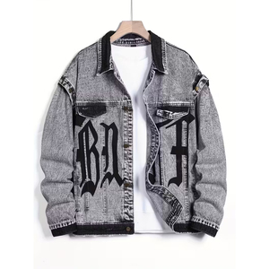 Vente en gros 2025 printemps et automne nouvelle taille européenne veste en jean de haute qualité veste en coton décontractée coupe ajustée veste pour hommes - Product Image 1