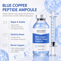 Ampoule de peptide de cuivre bleu en marque privée |   Fabricant de sérum au peptide GHK-Cu pour raffermir, hydrater et lutter contre le vieillissement cutané