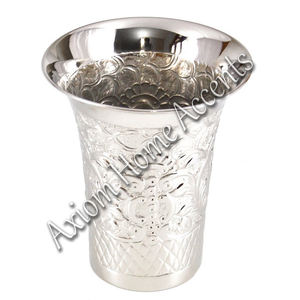 Jarrones de esmalte transparentes elegantes y modernos, Metal de aluminio para arreglos florales de lujo, decoración del hogar por Axiom Home Accents Christmas - Product Image 2